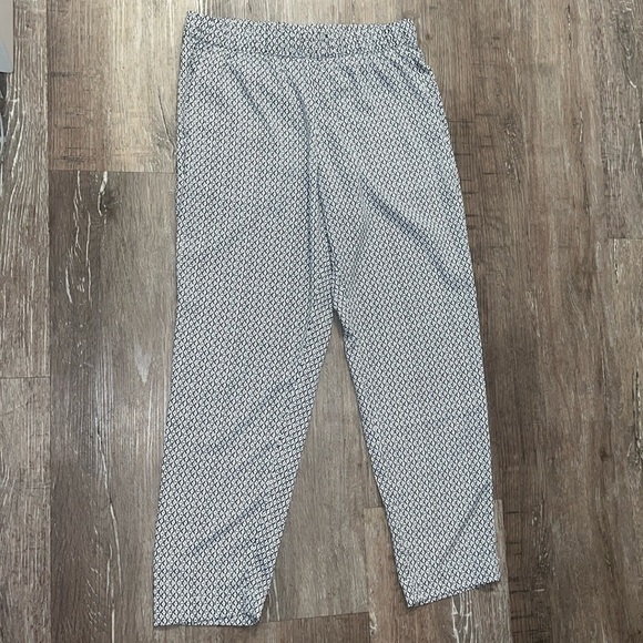 H&M black and white patterned trousers comfortable work pants - Picture 2 of 5